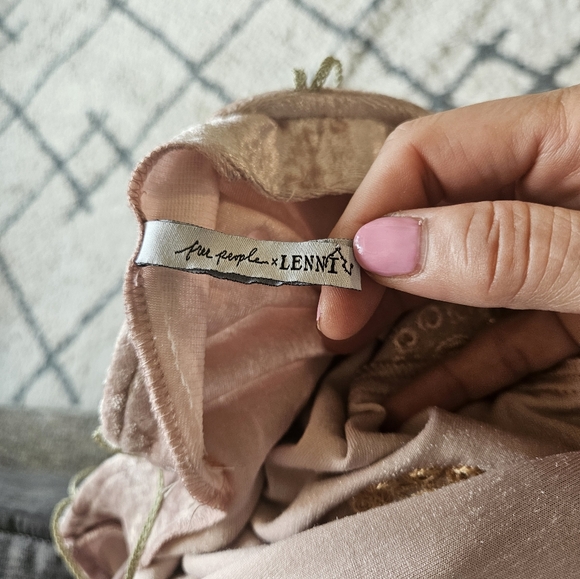 Free People × Lenni Embroidered Strapy Mini Dress Small - Picture 8 of 9